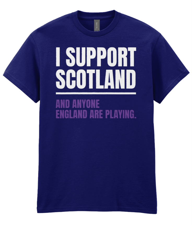 Scotland World Cup 2026 - I support Scotland (not England) T-Shirt - Navy Blue