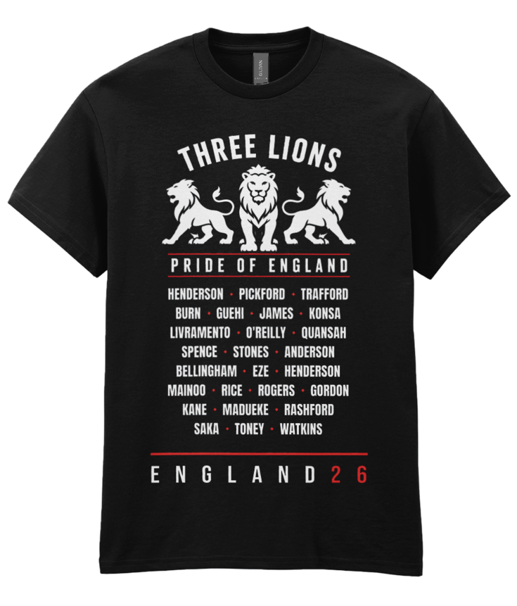 England World Cup 2026 - Pride of England T-Shirt - Black