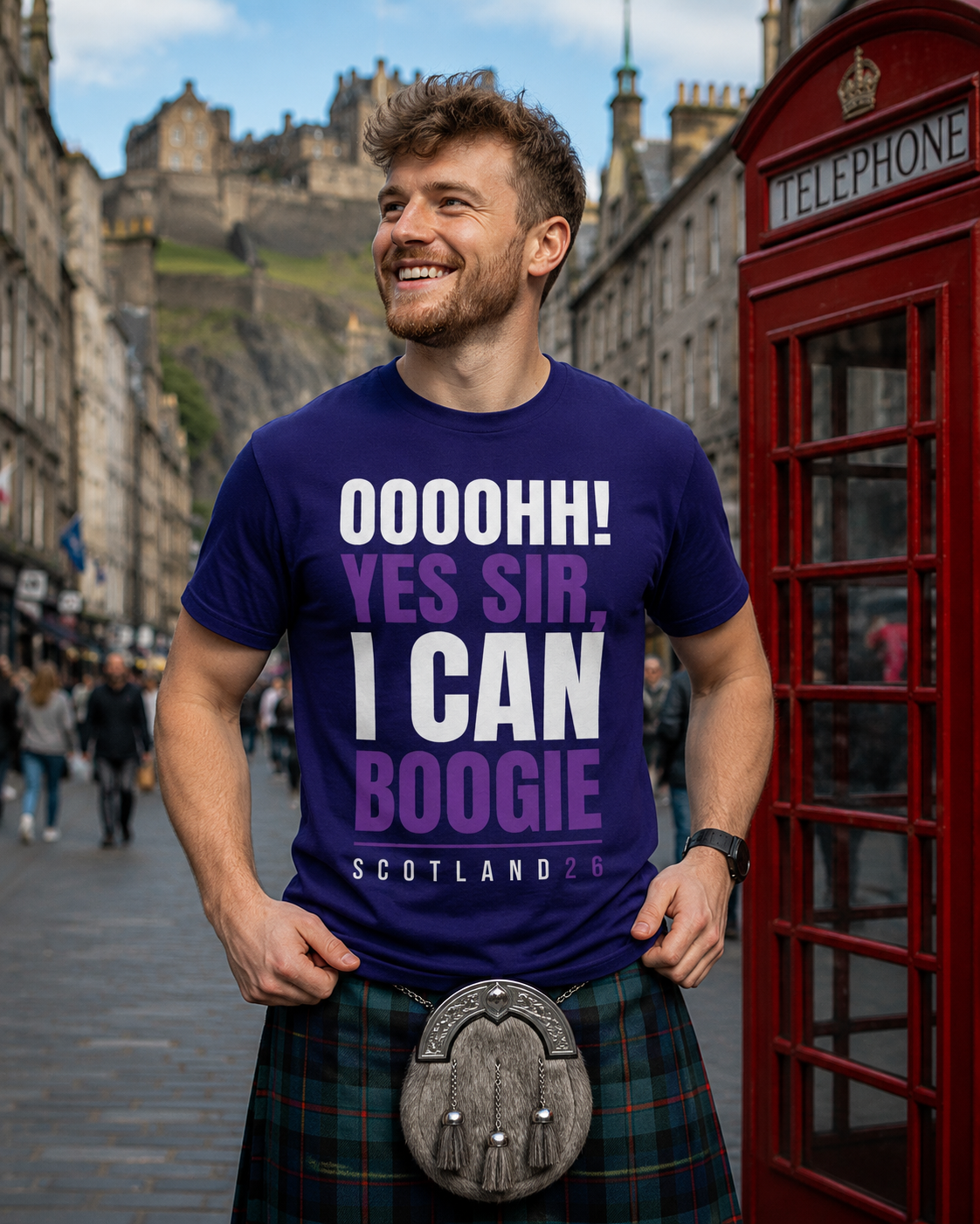 Scotland World Cup 2026 - Yes Sir I Can Boogie T-Shirt - Navy Blue