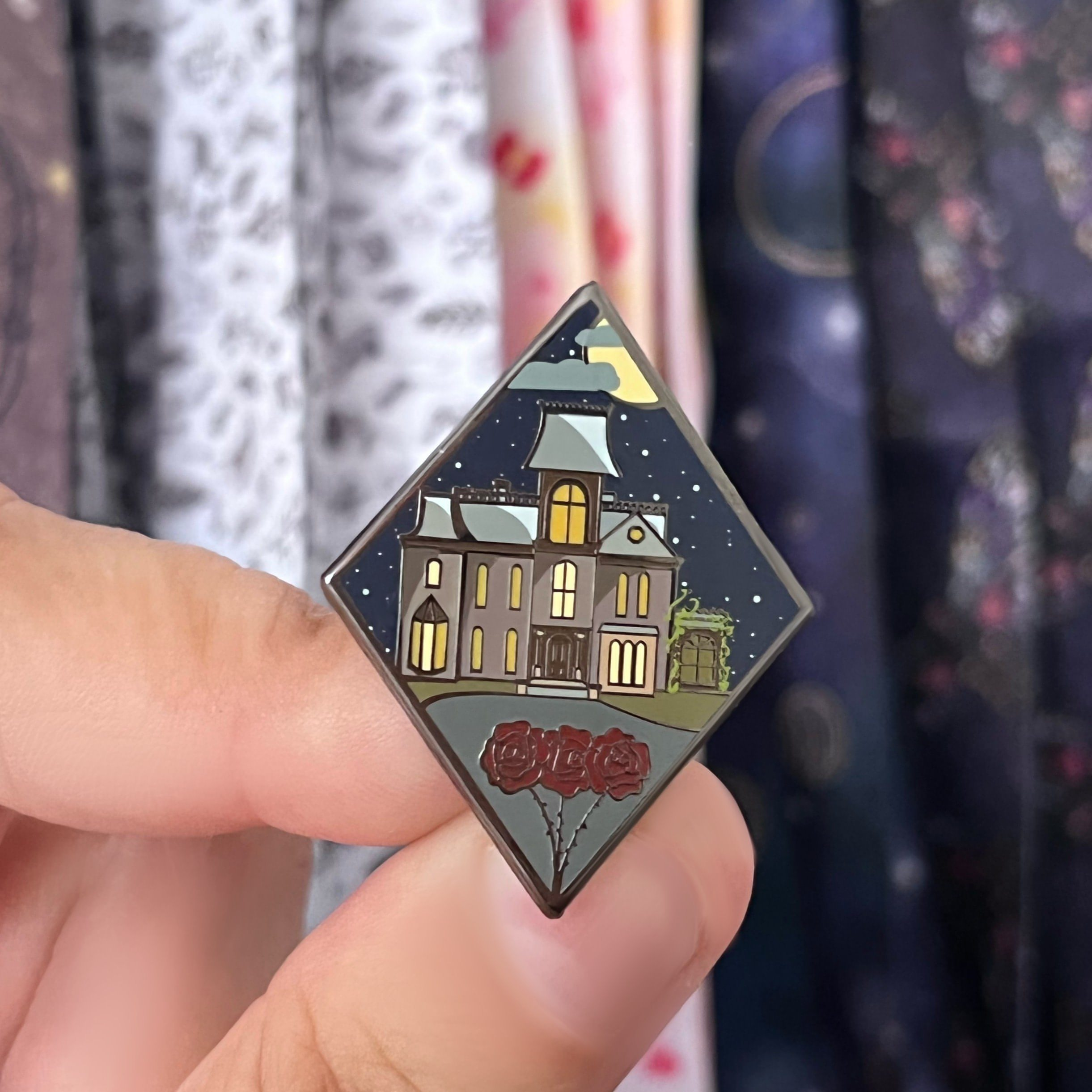 Addams Family House Enamel Pin Badge - Wednesday
