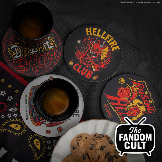 Hellfire Club Coasters - Set of 4 - Stranger Things