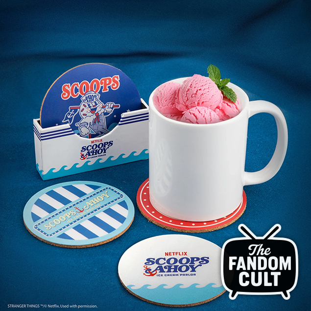 Scoops Ahoy Coasters - Set of 4 - Stranger Things