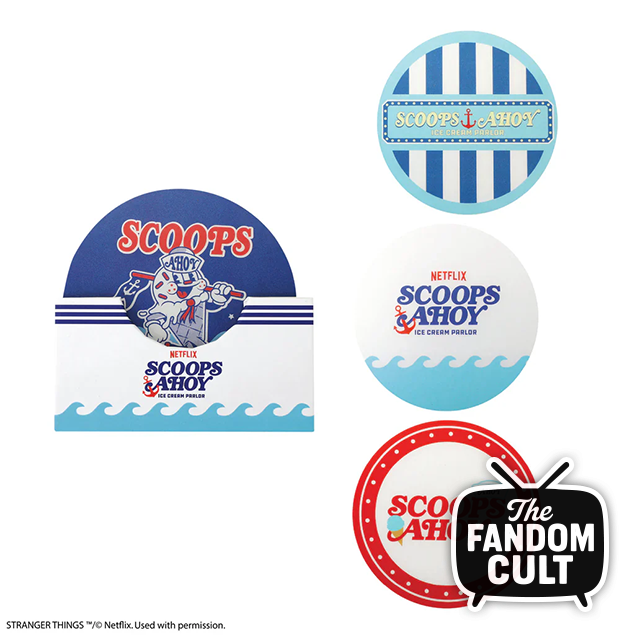 Scoops Ahoy Coasters - Set of 4 - Stranger Things
