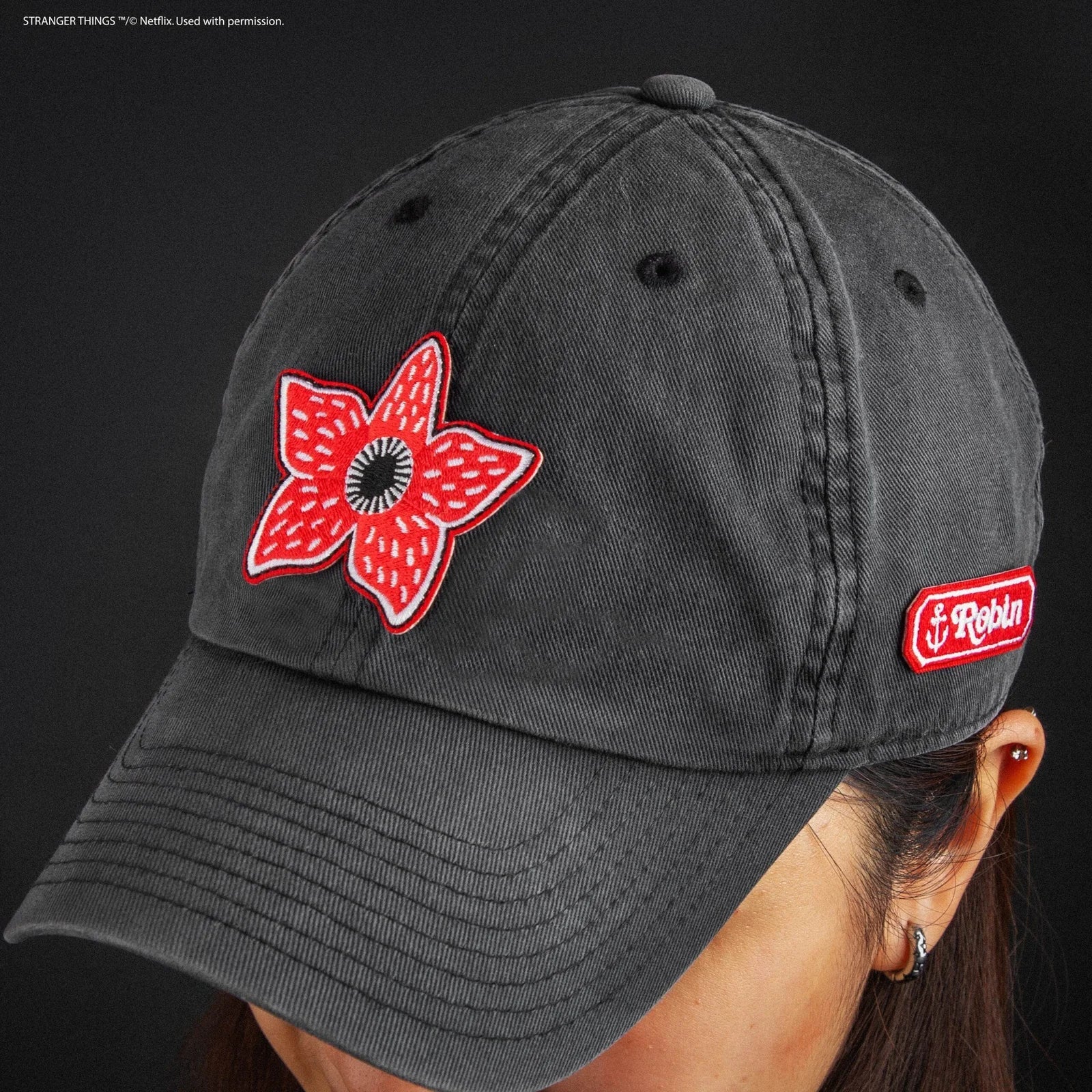 Stranger Things Patches Set of 7 - Hawkins Tigers, coops Ahoy Sailor Hat, Robin Name tag, Steve Name tag,  Demogorgon, Hawkins Police, Mixtape