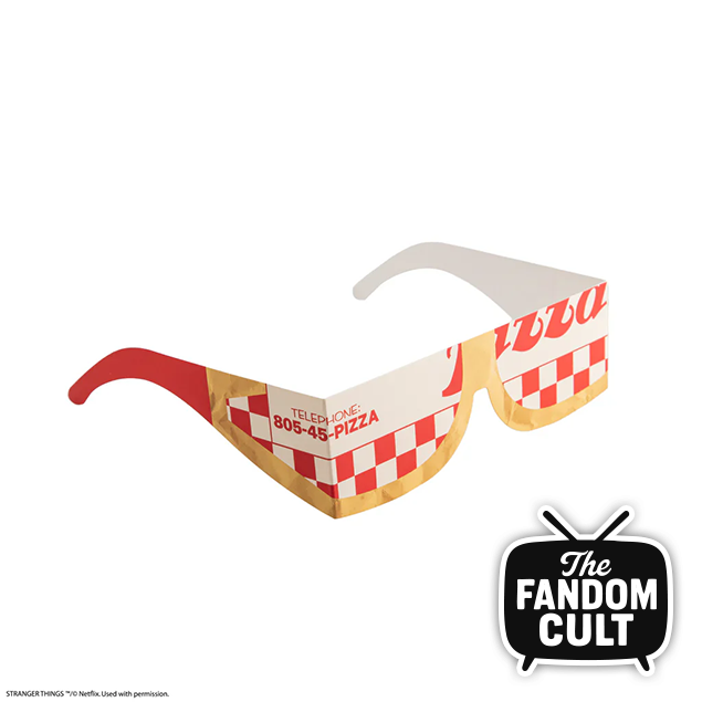 Surfer Boy Pizza Hardcover Notebook and Glasses - Stranger Things