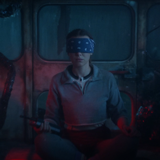 Blue Paisley 'Not Today Vecna' Bandana - Eleven Jane Hopper Cosplay