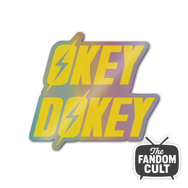 Okey Dokey Die-cut Sticker White/Clear/Holographic - Inspired by Fallout