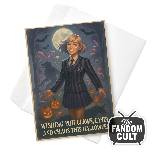 Halloween - Werewolf Claws Candy and Chaos - Greetings Card 5" x 7"