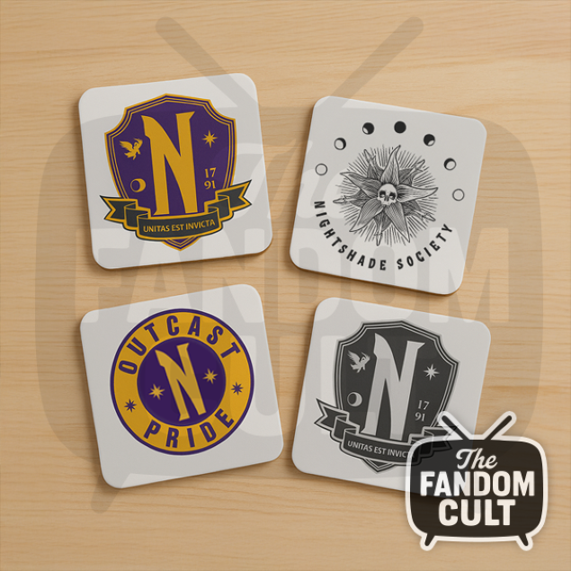 Nevermore Academy Logos Drinks Coasters - Set of 4
