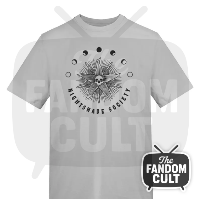 Nightshade Society T-Shirt in White/Grey