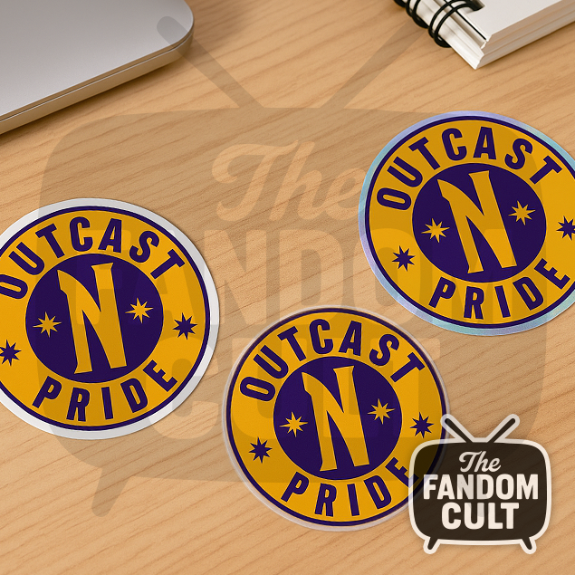 Outcast Pride Vinyl Sticker Holographic/Clear/White