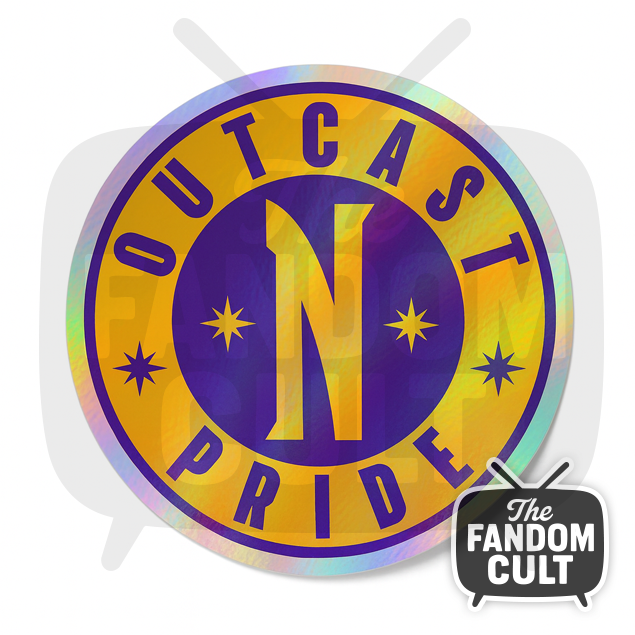 Outcast Pride Vinyl Sticker Holographic/Clear/White