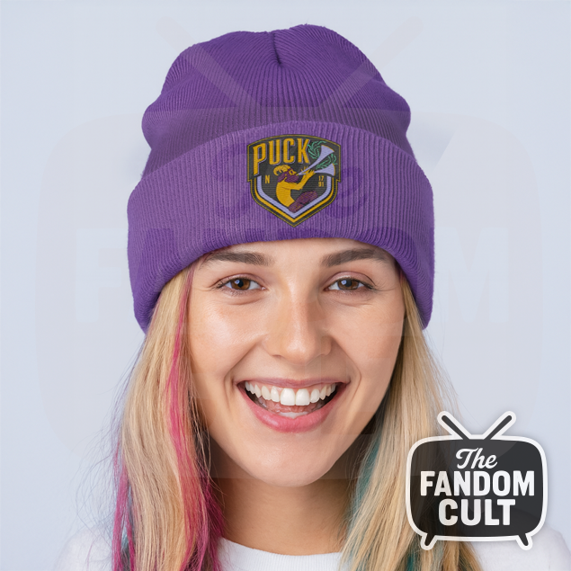 Nevermore Puck House Purple Beanie