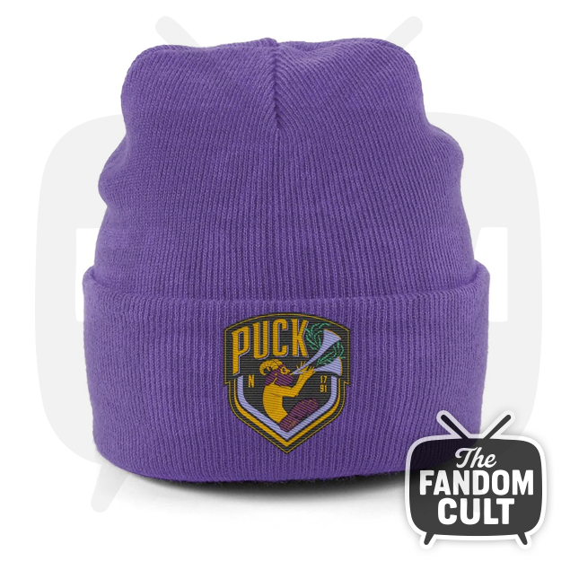 Nevermore Puck House Purple Beanie
