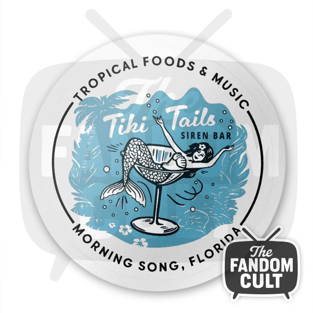 Tiki Tales Siren Bar Vinyl Sticker Holographic/Clear/White