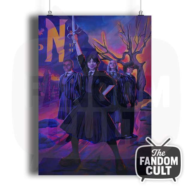 Wednesday's Rag-Tag Nevermore Victory Poster - A5, A4, A3, A2