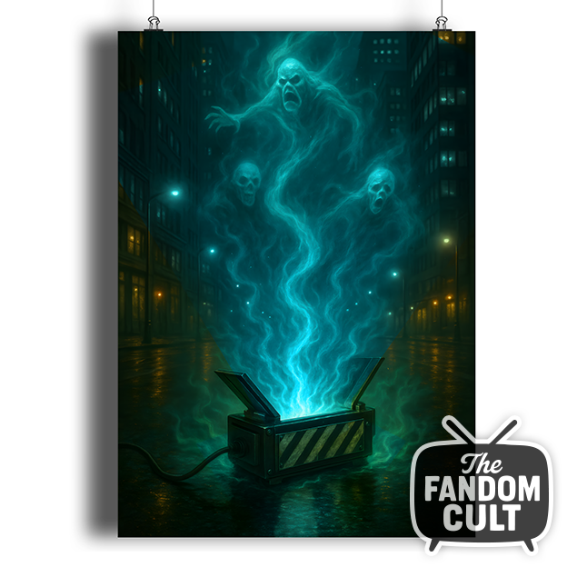 Ghost Trap in the City Poster A5, A4, A3, A2 - Inspired by Ghostbusters