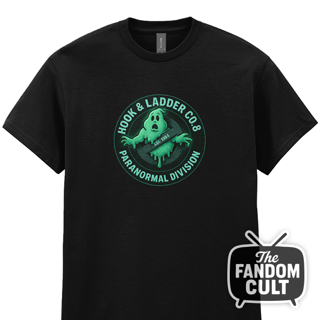 Hook & Ladder Co.8 Neon Logo Firehouse T-Shirt - Inspired by Ghostbusters
