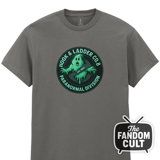 Hook & Ladder Co.8 Neon Logo Firehouse T-Shirt - Inspired by Ghostbusters