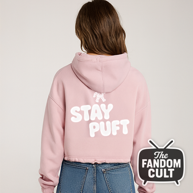 Stay Puft Marshmallow Cropped Hoodie - Inspired by Ghostbusters
