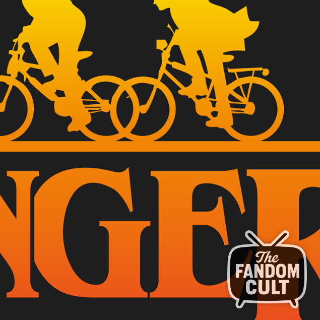 Bikes & Demogorgon Yellow Gradient T-Shirt - Inspired by Stranger Things
