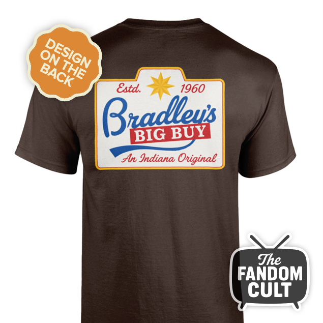 Bradleys Big Buy Brown T-Shirt - Stranger Things