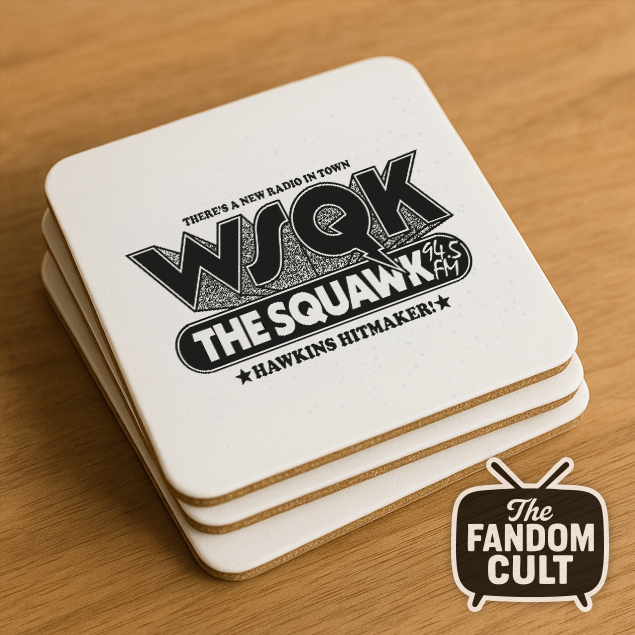 Brands of Hawkins Group #2 Drinks Coasters - Set of 4 - Inspired by Stranger Things