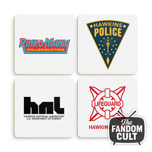 Brands of Hawkins Group #3 Drinks Coasters - Set of 4