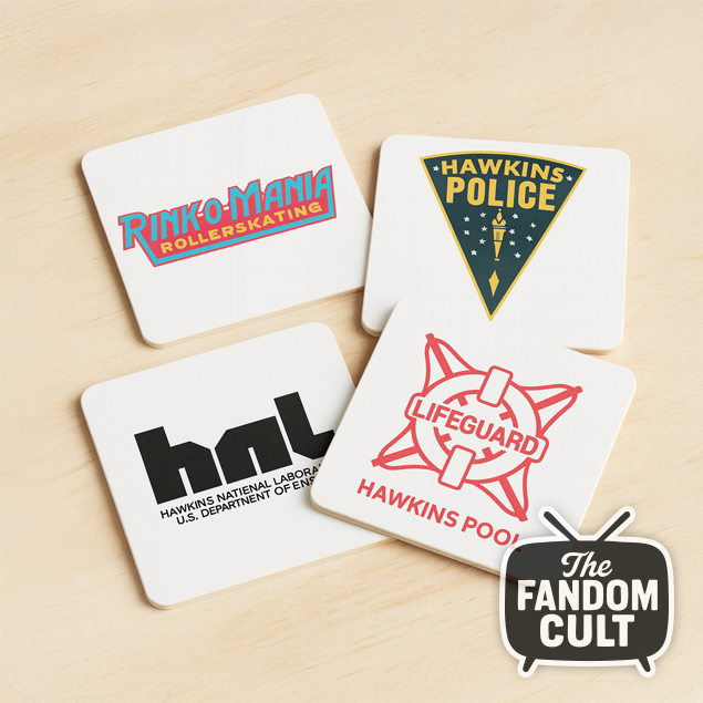 Brands of Hawkins Group #3 Drinks Coasters - Set of 4