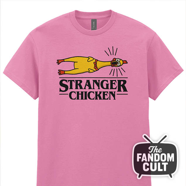 Stranger Chicken T-Shirt - Rubber Squawk!