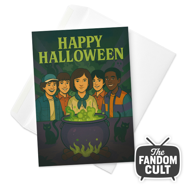 Halloween - The Stranger Things Crew - Greetings Card 5" x 7"