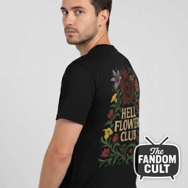 Hell Flower Club Floral T-Shirt - Inspired by Stranger Things