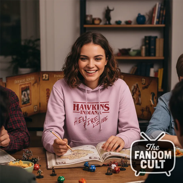 Hellfire Lives Hawkins Indiana College Hoodie - Inspired by Stranger Things