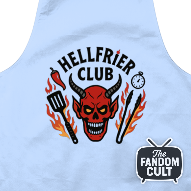 Hell Frier Club BBQ Apron -  Stranger Things Hell Fire Club Parody
