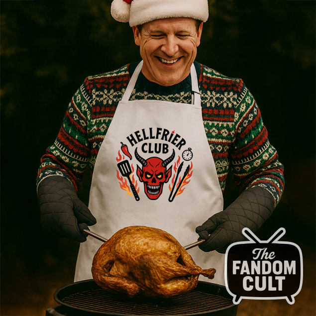 Hell Frier Club BBQ Apron -  Stranger Things Hell Fire Club Parody