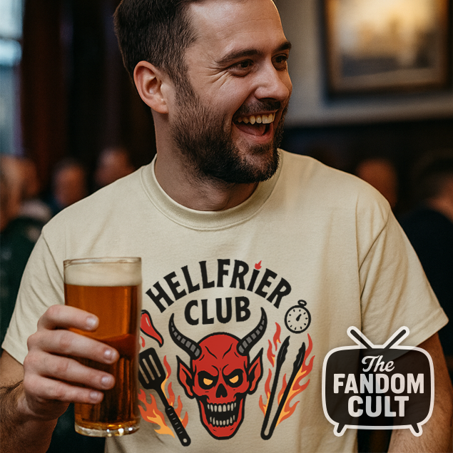 Hell Frier Club BBQ T-Shirt - Stranger Things Hellfire Club Parody