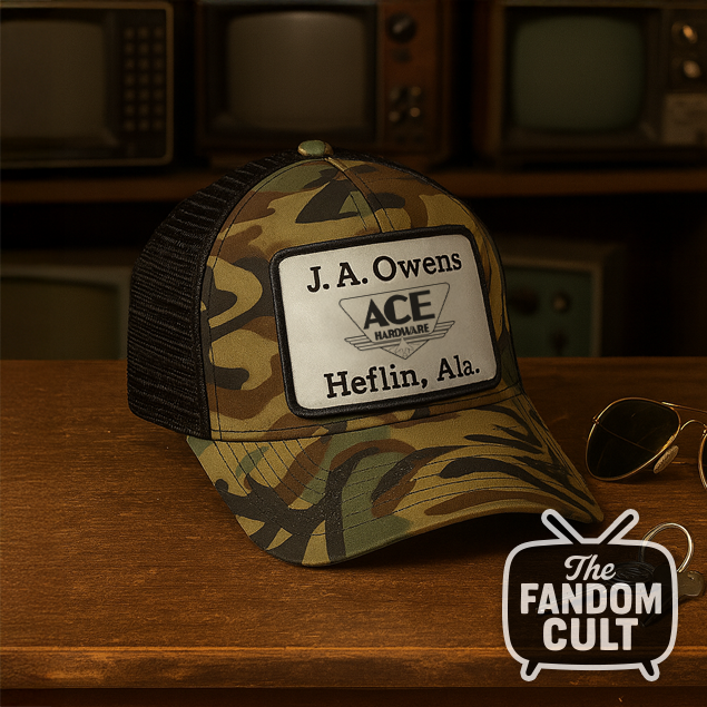 Retro Camo Mesh Cap with J. A. Owens ACE Hardware Patch - Jim Hopper