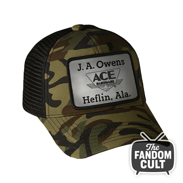 Retro Camo Mesh Cap with J. A. Owens ACE Hardware Patch - Jim Hopper