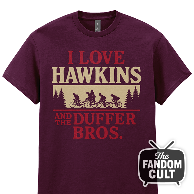 I Love Hawkins and the Duffer Brothers T-Shirt - Inspired by Stranger Things