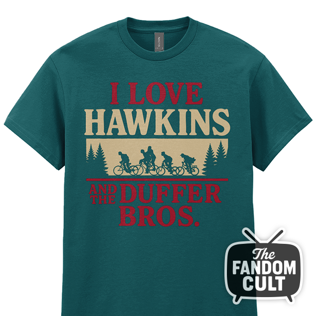 I Love Hawkins and the Duffer Brothers T-Shirt - Inspired by Stranger Things