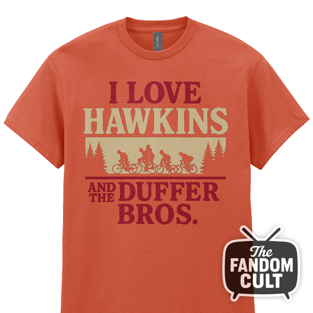 I Love Hawkins and the Duffer Brothers T-Shirt - Inspired by Stranger Things