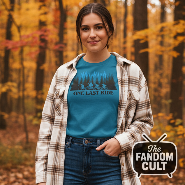 One Last Ride T-Shirt in Blue - Inspired by Stranger Things