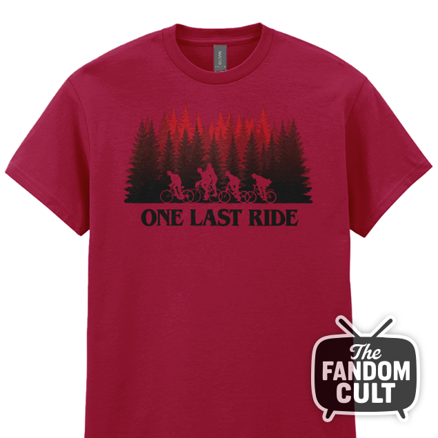 One Last Ride T-Shirt in Red - Inspired by Stranger Things