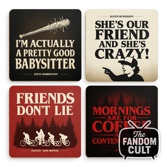 Quotations Coasters - Set of 4 - Inspired by Stranger Things