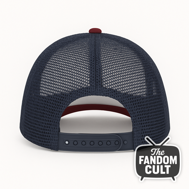 Three-tone Retro Red, White & Blue Foam Mesh Cap - Dustin Henderson
