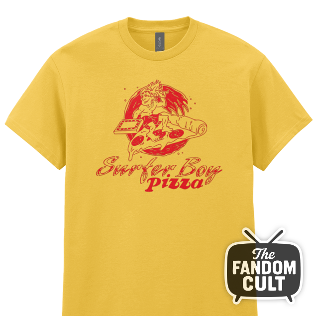Surfer Boy Pizza T-Shirt - Stranger Things - Argyle Cosplay
