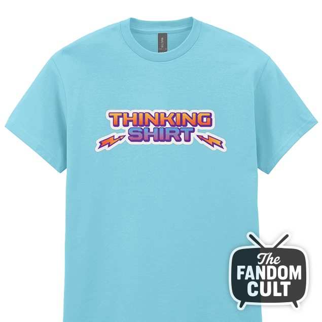 Thinking Shirt T-Shirt in Light Blue -  Stranger Things Parody