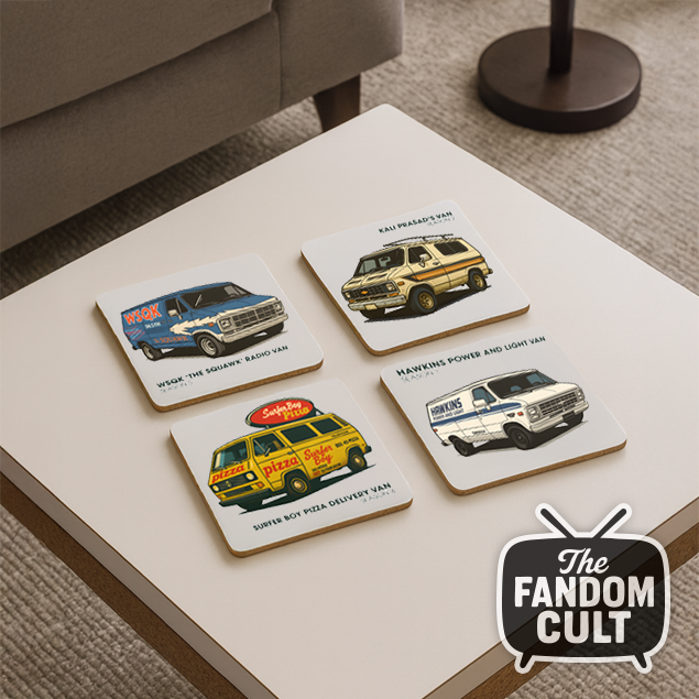 The Vans of Hawkins Retro Drinks Coasters - Set of 4