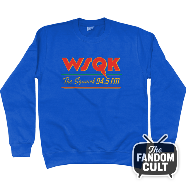 WSQK Long Sleeve Logo Sweatshirt in Blue - Lucas Sinclair Cosplay