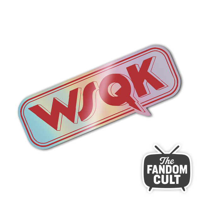 WSQK Red Line Logo Die Cut Sticker White/Clear/Holographic